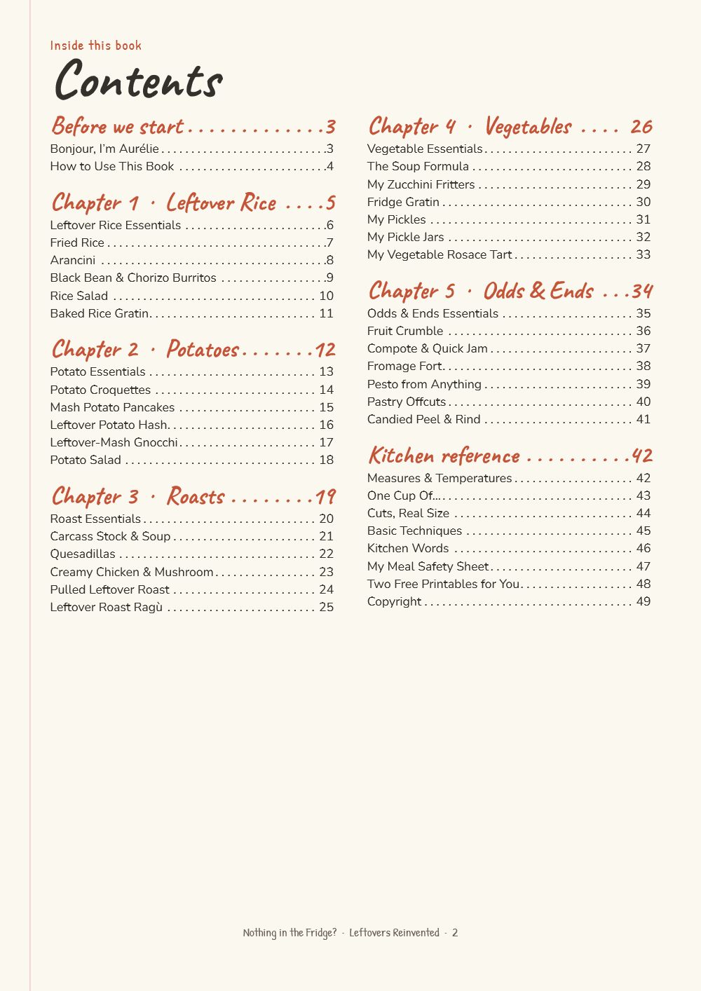 Page from the book: Contents